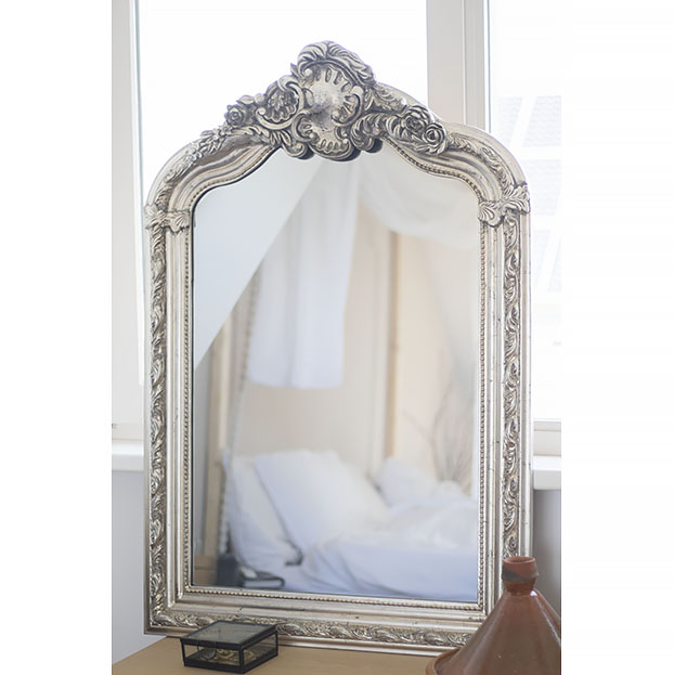 Kuif spiegel Rocaille - zilver | Klassieke Spiegels Usi Maison