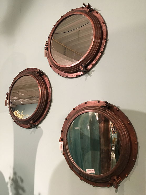 Onwijs Patrijspoort ronde spiegel koperkleur bij Usi Maison PK-66