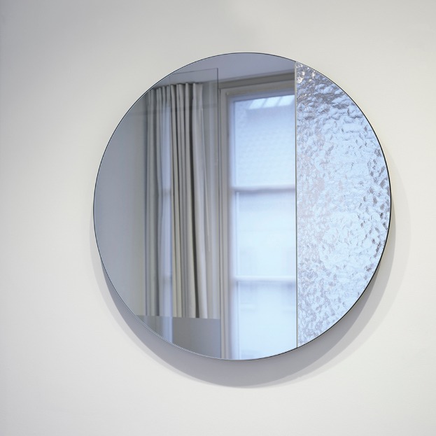Cord Deco spiegel, rond van designer Roberta Paoli, DeKnudt Mirrors, interieurfoto