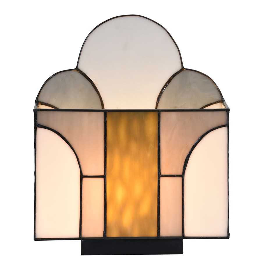 Art Deco Tiffany tafellamp achteraanzicht