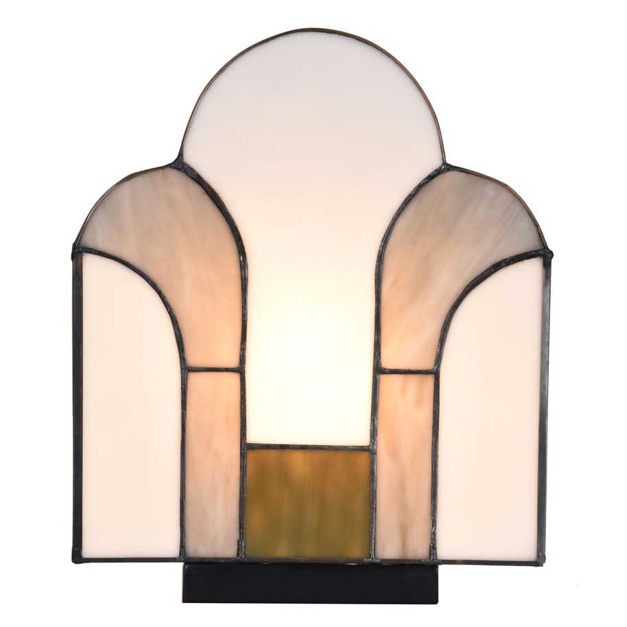Art Deco Tiffany tafellamp vooraanzicht